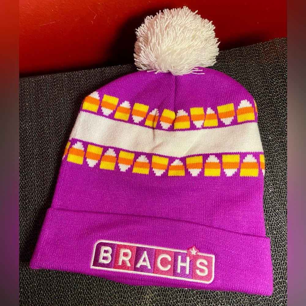 Purple and White Brach’s Candy Beanie Rare Medium